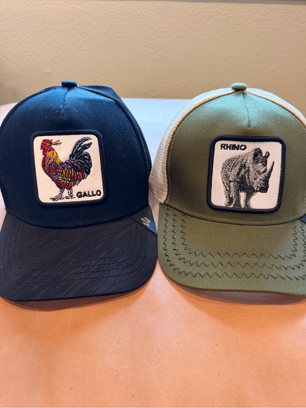 Men's Mesh Trucker Cap - Olive and Black, Adjustable Patch Design